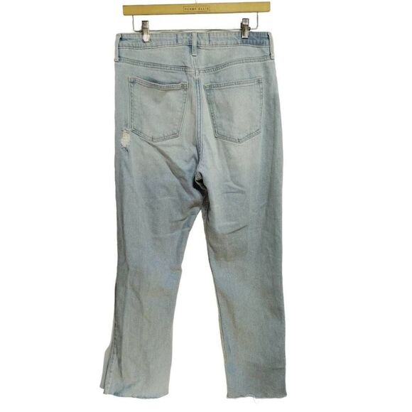 Hollister Distressed Ultra High Rise Vintage Straight Color Block Jeans Jr Sz 11 - Picture 5 of 9